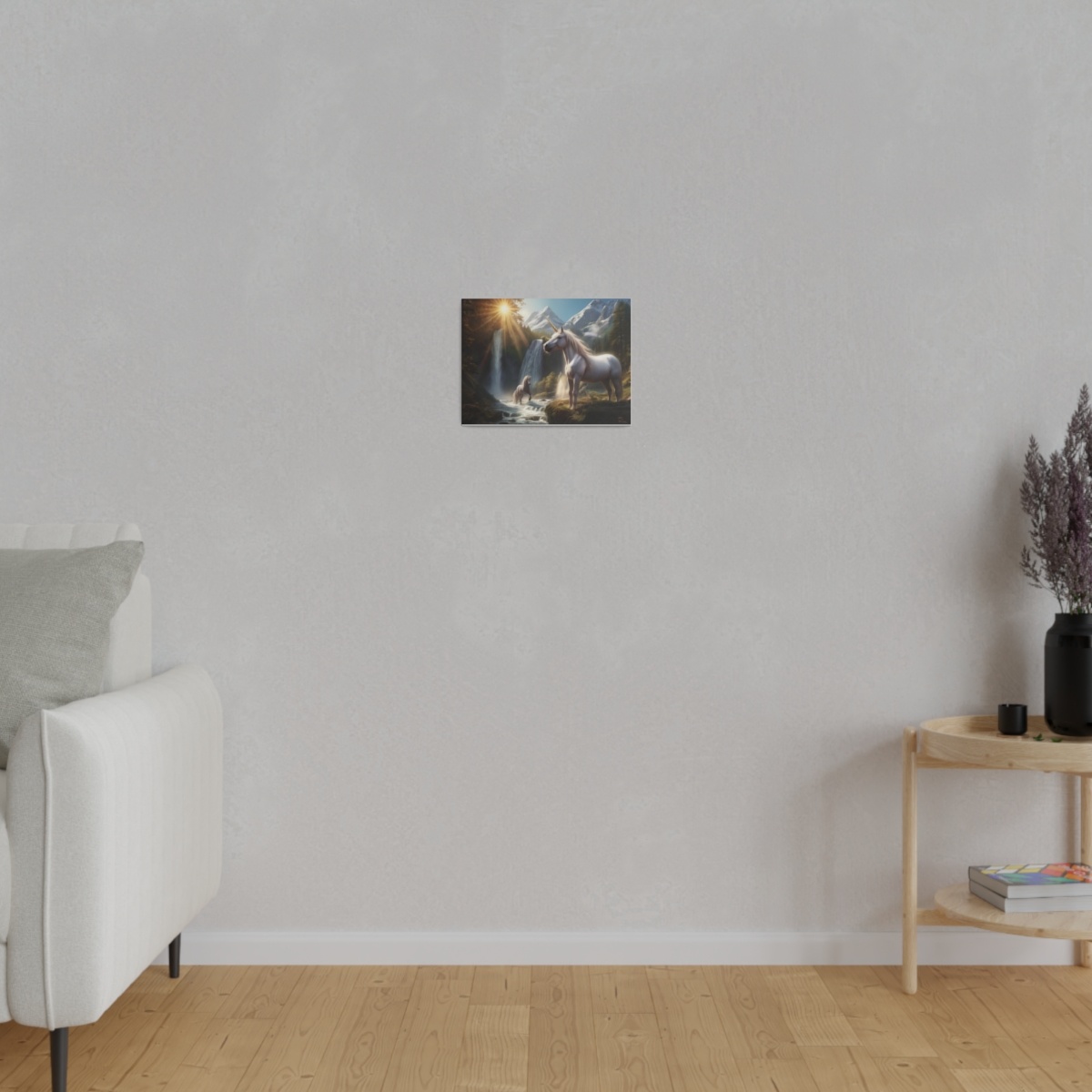 Unicorns, Waterfalls & Sunshine - Matte Canvas - Photo Print Painting - Image 3