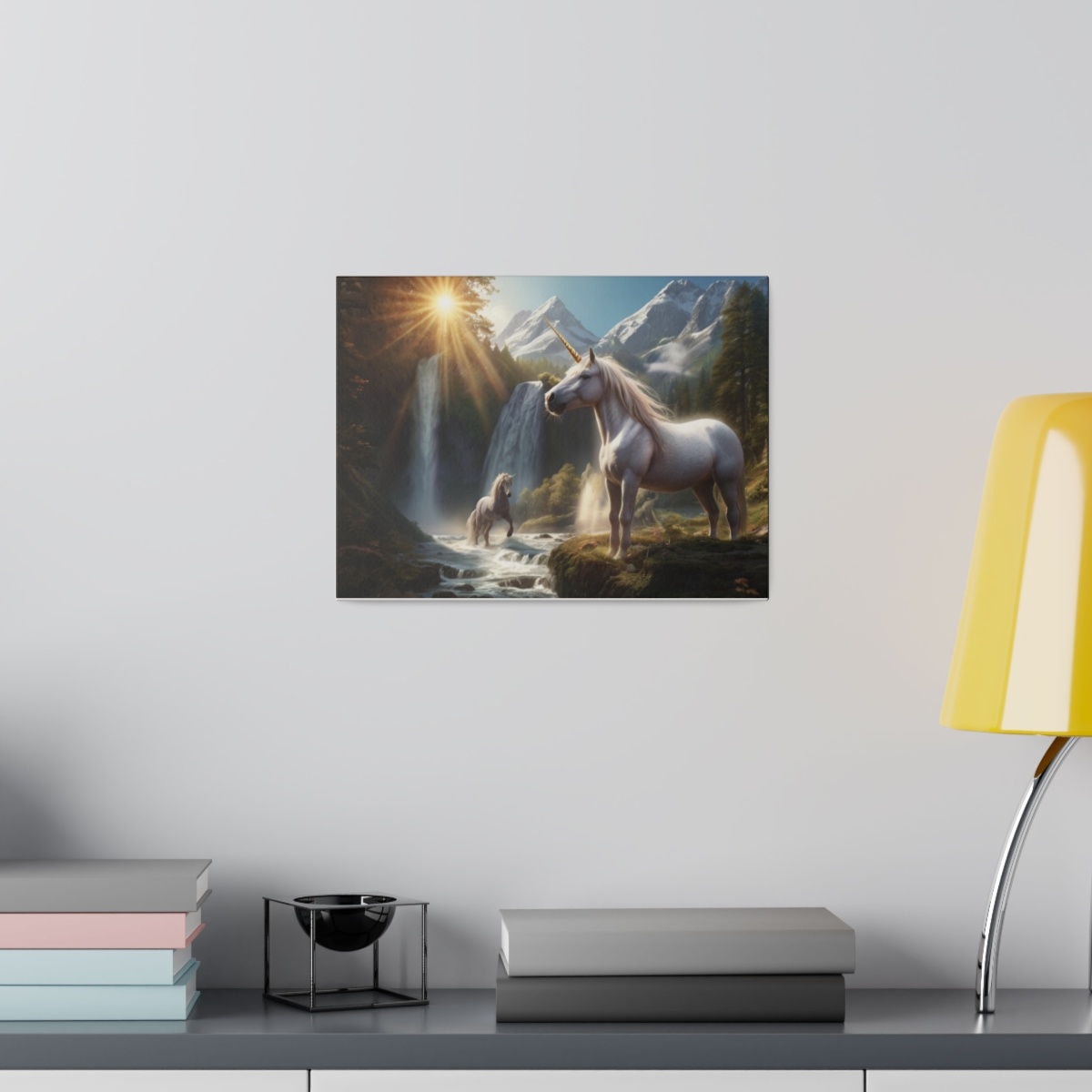 Unicorns, Waterfalls & Sunshine - Matte Canvas - Photo Print Painting - Image 4