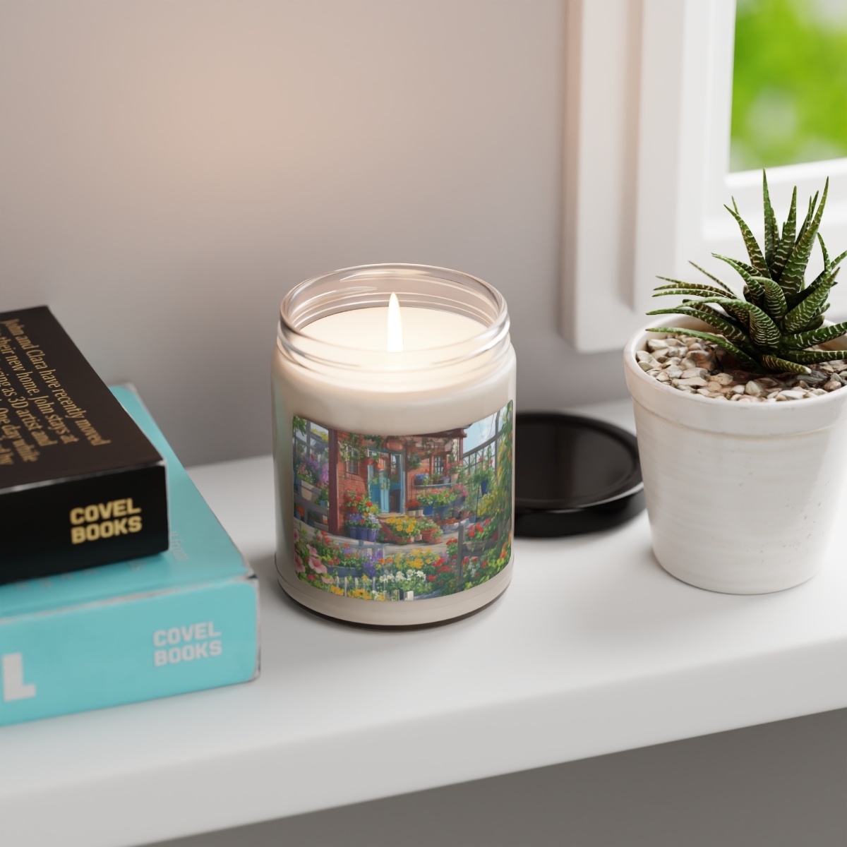 Flower Garden, Impressionistic - Scented 100% Natural Soy Wax Candle - Image 4