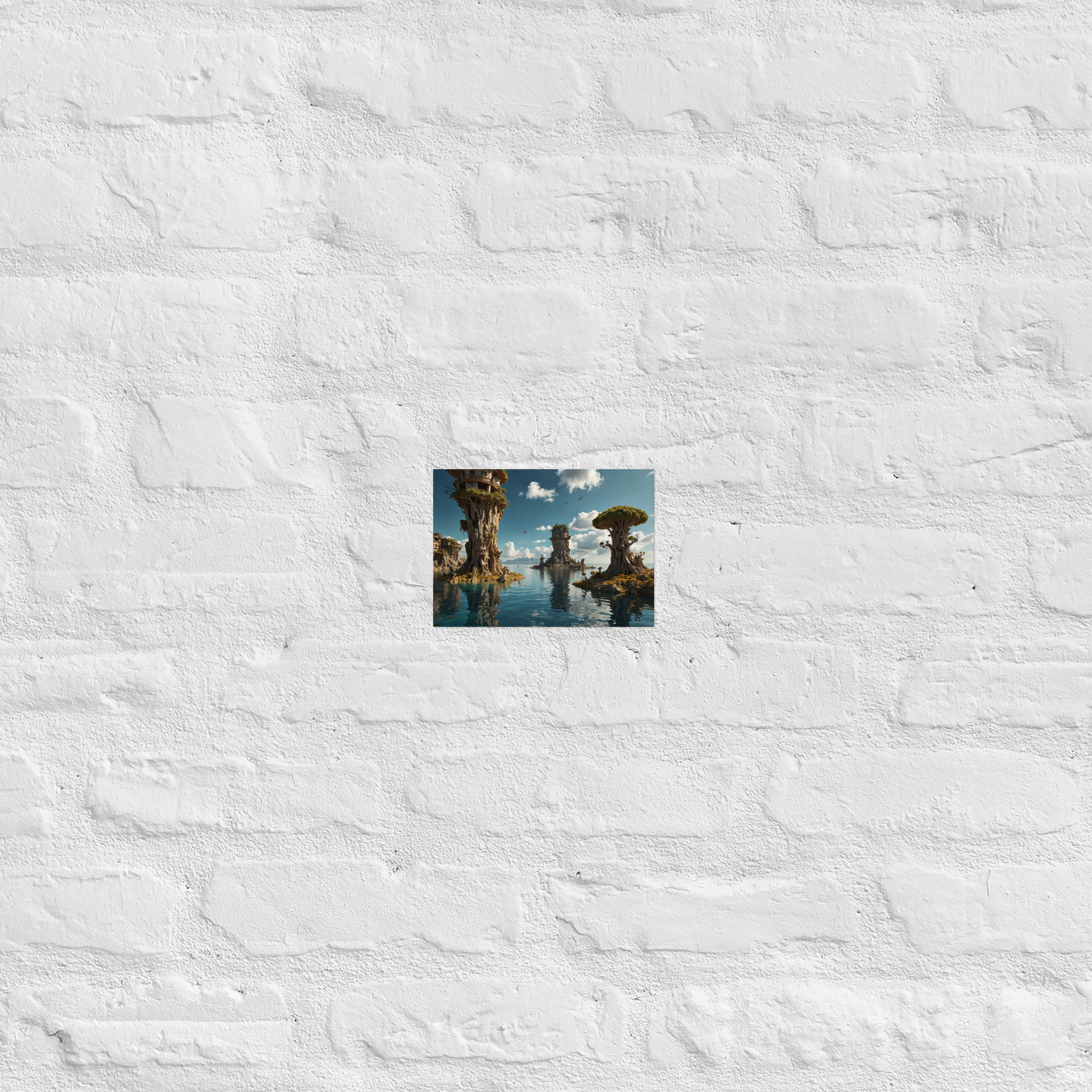 "Floating Islands with Strange Creatures" Poster - In Style of Salvador Dali - Image 5